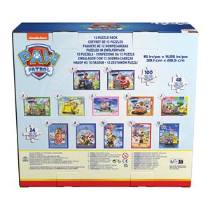 Games PAW Patrol, 12-Puzzle Pack 24-Piece 48-Piece 100-Piece Kids Puzzles Chase Marshall Skye Everest Rubble Zuma Rocky, for Preschoolers Ages 4 and up 3