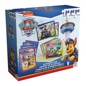 Games PAW Patrol, 12-Puzzle Pack 24-Piece 48-Piece 100-Piece Kids Puzzles Chase Marshall Skye Everest Rubble Zuma Rocky, for Preschoolers Ages 4 and up 6