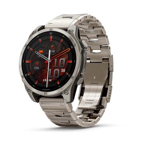 Garmin Fenix 8 3.56 cm (1.4) AMOLED 47 mm Digital 454 x 454 pixels Touchscreen Titanium Wi-Fi GPS (satellite)
