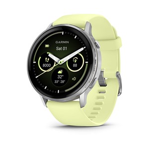 Garmin Venu 010-03014-02 smartwatch /sport watch 3.56 cm (1.4) AMOLED 45 mm Digital 454 x 454 pixels Touchscreen Silver Wi-Fi GPS (satellite)