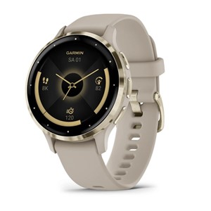 Garmin Venu 3S 3.05 cm (1.2) AMOLED 41 mm Digital 390 x 390 pixels Touchscreen Gold, Grey Wi-Fi GPS (satellite)