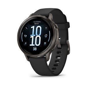 Garmin Venu 4 3.05 cm (1.2) AMOLED 41 mm Digital 390 x 390 pixels Touchscreen Black Wi-Fi GPS (satellite)