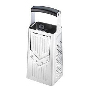 GEFU 10761 manual grater /spiralizer Box grater Black, Silver