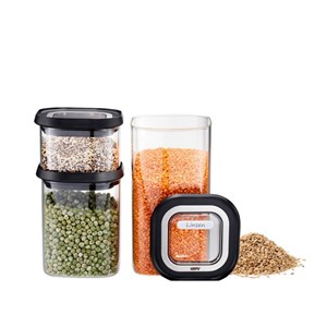 GEFU 12807 Rectangular Set 1.4 L Black, Transparent 3 pc(s)