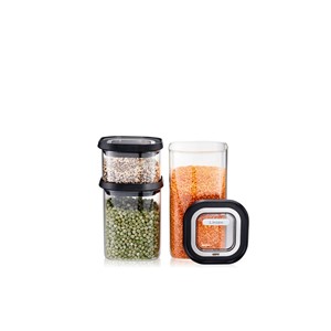 GEFU 12807 Rectangular Set 1.4 L Black, Transparent 3 pc(s)