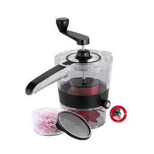 GEFU Spiralfix slicer Manual Black, Transparent Stainless steel
