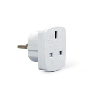 Gembird A-AC-UKEU-001 power plug adapter Type G (UK) Type F White