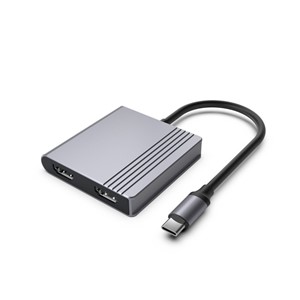 Gembird A-CM-COMBO3-04 USB Type-C 3-in-1 multi-port adapter (2x USB port + 2x HDMI + PD), space grey