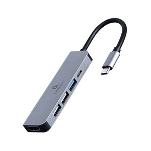 Gembird A-CM-COMBO5-03 USB Type-C 5-in-1 multi-port adapter (Hub + HDMI + PD)
