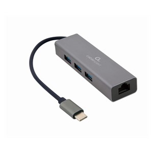 Gembird A-CMU3-LAN-01 USB-C Gigabit network adapter with 3-port USB 3.1 hub
