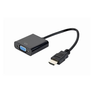 Gembird A-HDMI-VGA-04 video cable adapter 0.15 m VGA (D-Sub) HDMI Type A (Standard) Black