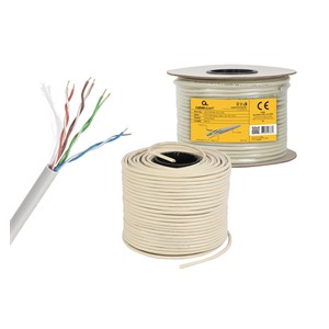 Gembird CAT5e UTP LAN cable (CCA), solid, 100m, grey