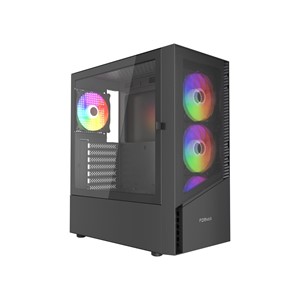 Gembird CCC-FC-4300 Gaming ATX Computer Case Fornax 4300, ARBG backlight, black