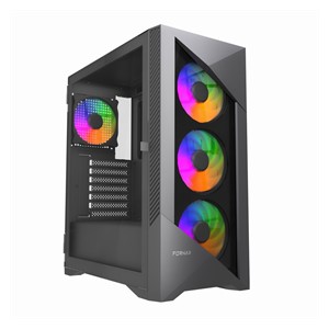 Gembird CCC-FC-900ARGB Gaming computer case Fornax 900, ATX, black
