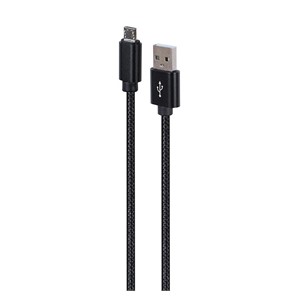 Gembird CCDB-mUSB2B-AMBM-6 Cotton braided Micro-USB cable with metal connectors, 1.8 m, black