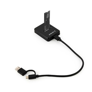 Gembird DD-U3M2 storage drive docking station USB 3.2 Gen 1 (3.1 Gen 1) Type-C Black