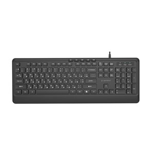 Gembird KB-MCH-05-CYRL Slim wired multimedia keyboard, black, RU layout