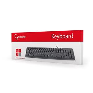 Gembird KB-U-103-RU keyboard Office USB QWERTY English, Russian Black 3