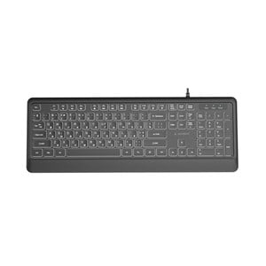 Gembird KB-UML-04-CYRL Slim wired backlight keyboard, black, Cyrillic layout