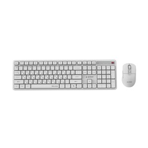 Gembird KBS-WMS-01-W-CYRL Silent key Pro Business wireless desktop set, white, RU layout