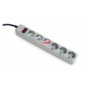Gembird SPG6-B-6C power extension 1.8 m 6 AC outlet(s)
