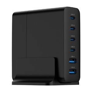 Gembird TA-UC-2A4C-PD75-01-BK mobile device charger Universal Black AC Fast charging Indoor