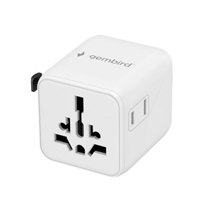 Gembird TPA-INT-01-W Universal travel power adapter, white