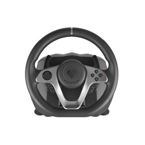 GENESIS Seaborg 400 Black, Silver USB Steering wheel + Pedals Nintendo Switch, PC, PlayStation 4, Playstation 3, Xbox 360, Xbox One, Xbox One S, Xbox One X