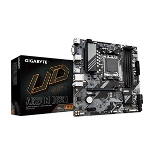 GIGABYTE A620M DS3H Motherboard - Supports AMD Ryzen 8000 CPUs, 5+2+2 Phases Digital VRM, up to 7600MHz DDR5 (OC), 1xPCIe 4.0 M.2, GbE LAN, USB 3.2 Gen 1