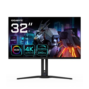 GIGABYTE AORUS FO32U2 32” OLED Gaming Monitor - 3840 x 2160(UHD), 240Hz, 0.03ms, KVM, 250 cd /m2, FreeSync Premium Pro, DisplayHDR True Black 400, HDMI 2.1