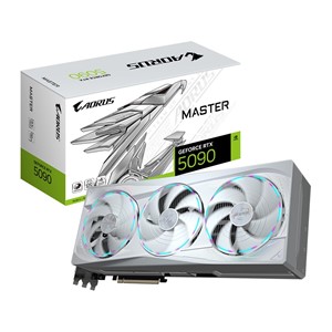 GIGABYTE AORUS GeForce RTX 5090 MASTER ICE 32G Graphics Card - 32GB GDDR7, 512bit, PCI-E 5.0, 2655MHz Core Clock, 3 x DP 2.1a, 1 x HDMI 2.1b, NVIDIA DLSS 4, GV-N5090AORUSM ICE-32GD