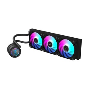 GIGABYTE AORUS WATERFORCE II 360 AIO Liquid CPU Cooler - 3x120mm ARGB Fans, slide-in interlocking mechanism, DAISY-CHAIN, Intel LGA 1851 and AMD AM5 Compatible