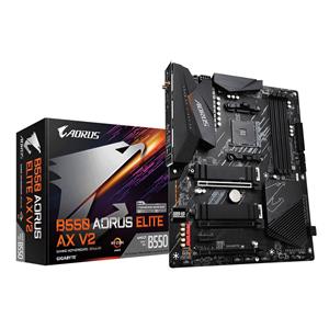 GIGABYTE B550 AORUS ELITE AX V2 Motherboard - Supports AMD Ryzen 5000 Series AM4 CPUs, 12+2 Phases Digital Twin Power Design, up to 4733MHz DDR4 (OC), 2xPCIe 3.0 M.2, WiFi 6E, 2.5GbE LAN, USB 3.2 Gen1