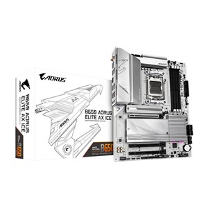 GIGABYTE B650 AORUS ELITE AX ICE Motherboard - Supports AMD Ryzen 9000 CPUs, 12+2+2 Phases Digital VRM, up to 8000MHz DDR5 (OC), 1xPCIe 5.0 + 2xPCIe 4.0 M.2, Wi-Fi 6E, 2.5GbE LAN, USB 3.2 Gen 2x2