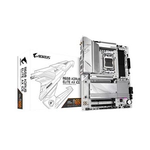 GIGABYTE B650 AORUS ELITE AX ICE Motherboard - Supports AMD Ryzen 9000 CPUs, 12+2+2 Phases Digital VRM, up to 8000MHz DDR5 (OC), 1xPCIe 5.0 + 2xPCIe 4.0 M.2, Wi-Fi 6E, 2.5GbE LAN, USB 3.2 Gen 2x2