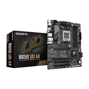 GIGABYTE B650 UD AX Motherboard - AMD Ryzen 9000 Series CPUs, 6+2+2 Phases VRM, up to 7600MHz DDR5 (OC), 1xPCIe 5.0 + 2xPCIe 4.0 M.2, GbE LAN, WIFI 6, USB 3.2 Gen 2