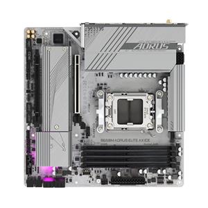 Gigabyte B650M AORUS ELITE AX ICE Motherboard - Supports AMD Ryzen 8000 CPUs, 12+2+2 Phases Digital VRM, up to 8000MHz DDR5 (OC), 1xPCIe 5.0 + 1xPCIe 4.0 M.2, Wi-Fi 6E, 2.5GbE LAN, USB 3.2 Gen 2 6