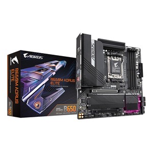 GIGABYTE B650M AORUS ELITE Motherboard - AMD Ryzen 9000 CPUs, 12+2+2 Phases VRM, up to 8000MHz DDR5, 1xPCIe 5.0 + 1xPCIe 4.0 M.2, 2.5GbE LAN, USB 3.2 Gen 2x2