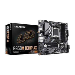 GIGABYTE B650M D3HP AX Motherboard - AMD Ryzen 9000 Series CPUs, 5+2+2 Phases VRM, up to 8000MHz DDR5 (OC), 2xPCIe 4.0 M.2, WIFI 6E, 2.5GbE LAN, USB 3.2 Gen 1