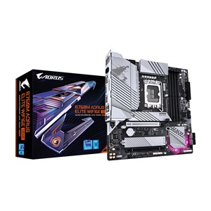 GIGABYTE B760M AORUS ELITE WIFI6E GEN5 Motherboard - Supports 14th Gen. Intel Core CPUs, 12+1+1 phases VRM, up to 5600MHz DDR5, 2xPCIe 4.0 M.2, Wi-Fi 6E, 2.5 GbE LAN, USB 3.2 Gen 2x2