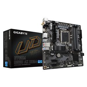 Gigabyte B760M DS3H AX DDR4 Motherboard - Supports Intel Core 14th Gen CPUs, 6+2+1 Phases Digital VRM, up to 5333MHz DDR4 (OC), 2xPCIe 4.0 M.2, Wi-Fi 6E, 2.5GbE LAN, USB 3.2 Gen2