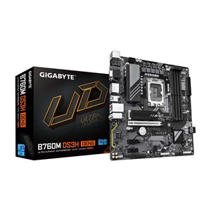 GIGABYTE B760M DS3H GEN5 Motherboard - Supports Intel Core 14th Gen CPUs, 6+2+1 Phases Digital VRM, up to 5600MHz DDR5, 2xPCIe 4.0 M.2, 2.5GbE LAN, USB 3.2 Gen2