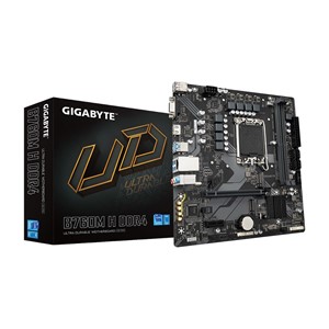 GIGABYTE B760M H DDR4 Motherboard - Supports Intel Core 14th Gen CPUs, 6+1+1 Phases Digital VRM, up to 3200MHz DDR4 (OC), 2xPCIe 4.0 M.2, GbE LAN, USB 3.2 Gen1