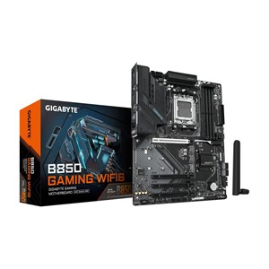 GIGABYTE B850 GAMING WIFI6 Motherboard - AMD Ryzen 9000 Series CPUs, 6+2+2 Phasen Digital VRM, up to 8200MHz DDR5 (OC), 1xPCIe 5.0 + 2xPCIe 4.0 M.2, GbE LAN, WIFI 6, USB 3.2 Gen 2