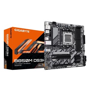 GIGABYTE B850M DS3H Motherboard - AMD Ryzen 9000 Series CPUs, 16+2+2 Phases Digital VRM, up to 8200MHz DDR5 (OC), 1xPCIe 5.0 + 1xPCIe 4.0 M.2, 2.5 LAN, USB 3.2 Gen 2