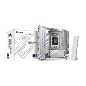 GIGABYTE B860I AORUS PRO ICE Motherboard - Intel Core Ultra Series CPUs, 8+1+2+1 Phases VRM, up to 9200MHz DDR5, 1xPCIe 5.0 + 1xPCIe 4.0 M.2, 2.5GbE LAN, WIFI 7, Thunderbolt 4