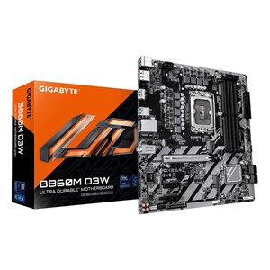 GIGABYTE B860M D3W Motherboard - Intel Core Ultra Series CPUs, 4+1+2 Phases VRM, up to 9066MHz DDR5, 2xPCIe 4.0 M.2, 1GbE LAN, USB 3.2 Gen 1