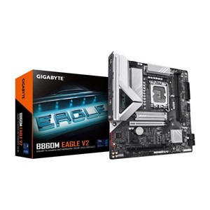 GIGABYTE B860M EAGLE V2 Motherboard - Intel Core Ultra Series CPUs, 6+1+2 Phases VRM, up to 9066MHz DDR5, 1xPCIe 5.0 + 1xPCIe 4.0 M.2, 2.5GbE LAN, USB 3.2 Gen 1