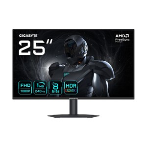GIGABYTE G25F2A 25 FHD Gaming Monitor - 1920 x 1080, 240Hz, 1ms, 300 cd /m², Display HDR 10, HDMI 2.0, Displayport 1.4