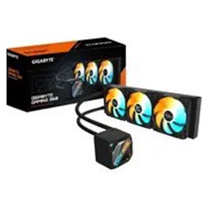 GIGABYTE GAMING 360 Liquid CPU Cooler- 3x120mm ARGB Fans, slide-in interlocking mechanism, DAISY-CHAIN, Intel LGA 1851 and AMD AM5 Compatible